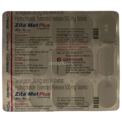zita met 20/500 tablet 15's